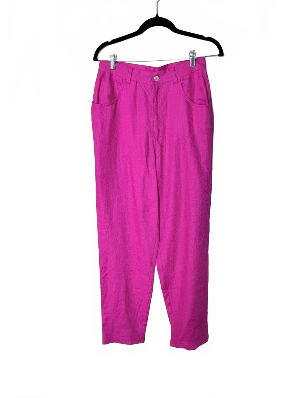 Lauren Ralph Lauren Women's Pink Linen Pants Size 8